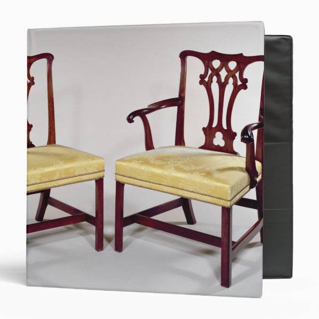 Dining chairs, with interlaced splat backs binder (Front/Inside)