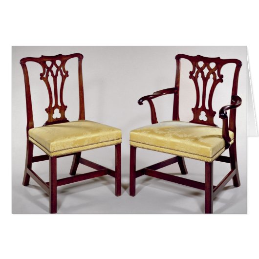 Dining chairs, with interlaced splat backs cards (Front Horizontal)