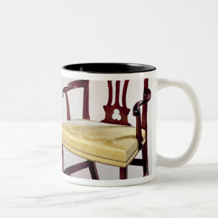 Dining chairs, with interlaced splat backs Two-Tone coffee mug