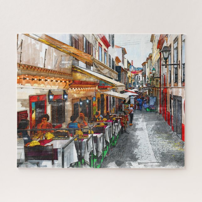 Dining in Madeira , Portugal Jigsaw Puzzle (Horizontal)