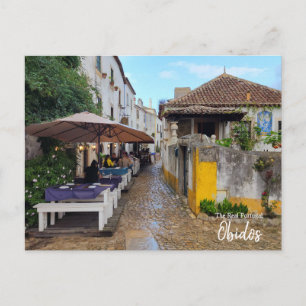 Dining in Obidos- Portugal Postcard