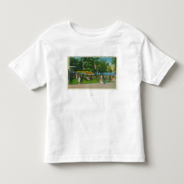 Dining on the Boardwalk at Roseland Park Scene Toddler T-shirt (Front)