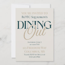 Dining Out - Modern Serif Military