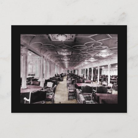 Dining Room Aisle Titanic Postcard