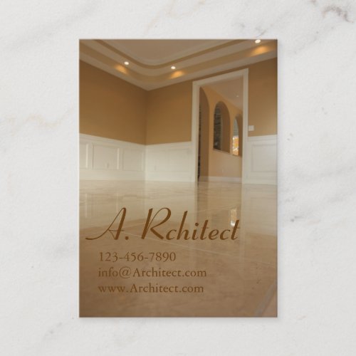 dining room in new construction home business card template