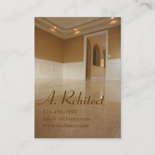 Customizable dining room in new construction home business card template