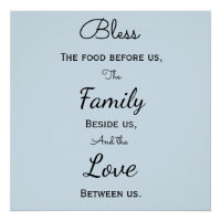 Dining Room Prayer Poster