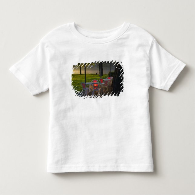 Dining table and chairs by the Danube River, Toddler T-shirt (Front)