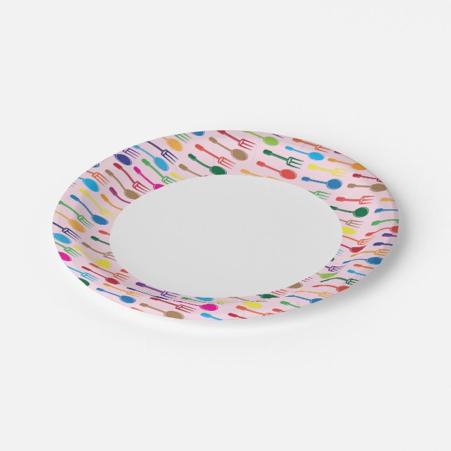 Dining Texture Paper Plates (Angled)