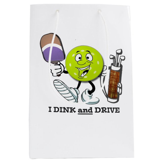 Dink and Drive 2 (pickleball/golf) Medium Gift Bag (Front)