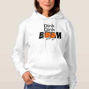 Dink Dink Boom Pickleball Dinking Orange Bombs Hoodie