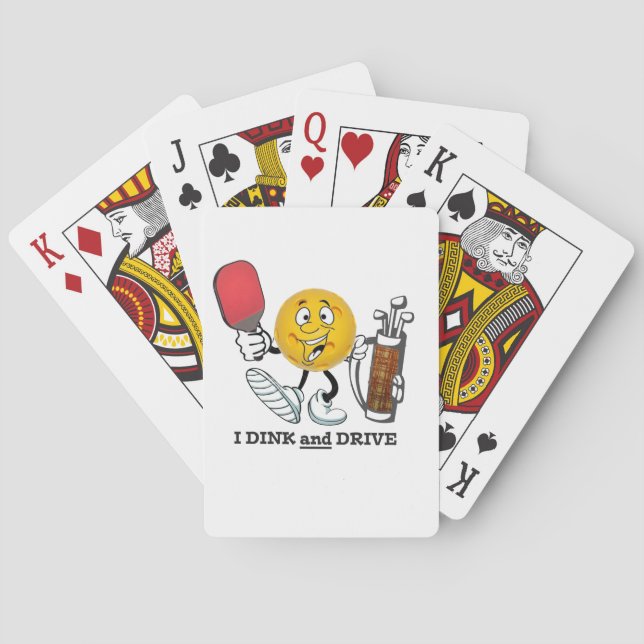 Dink & Drive (PIckleball/Golf:) Poker Cards (Back)