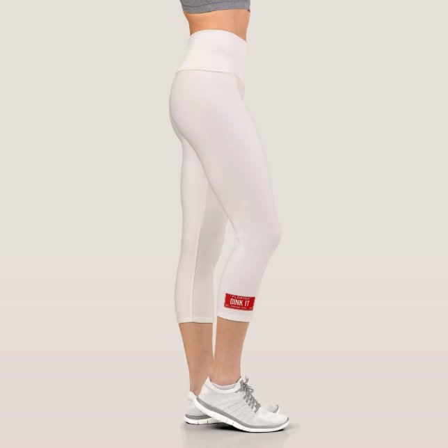 Dink It Pickleball Fan | Retro FL License Plate Capri Leggings (Right)