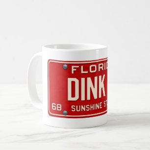 Dink It Pickleball Fan Retro FL License Plate Coffee Mug