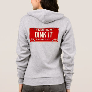 Dink It Pickleball Player Fan Retro License Plate Hoodie