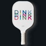 Dink Personalized Custom Name Pickleball Paddle<br><div class="desc">This DINK personalized custom name pickleball paddle with turn heads on the court. A modern design with the word "DINK" in vibrant shades of pink, blue, yellow and green. Personalize the paddle with the initials or name of your choice. Makes a wonderful gift for the pickleball player in your life...</div>