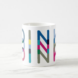 Dink Pickleball Fun Blue Green Pink Mug