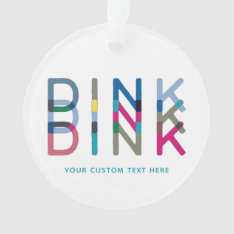 Dink Pickleball Fun Chic Blue Green Pink Yellow Ornament at Zazzle