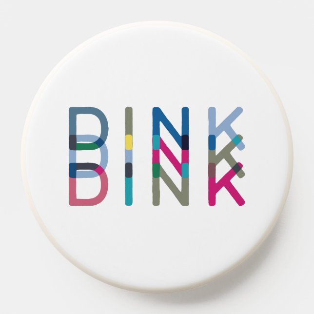 Dink Pickleball Fun Chic Blue Green Pink Yellow PopSocket (Popsocket)