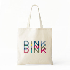 Dink Pickleball Fun Chic Blue Green Pink Yellow Tote Bag