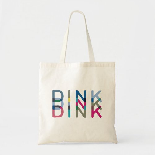 Dink Pickleball Fun Chic Blue Green Pink Yellow Tote Bag