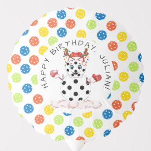 Dink Pickleball Party Sports Cartoon Mascot Paddle Balloon