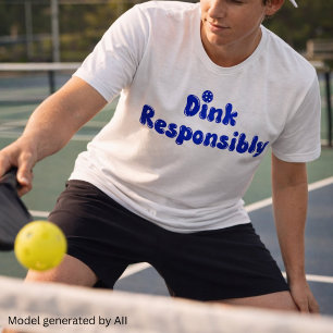 Dink Responsibly - Funny Pickleball Gift Tri-Blend Shirt