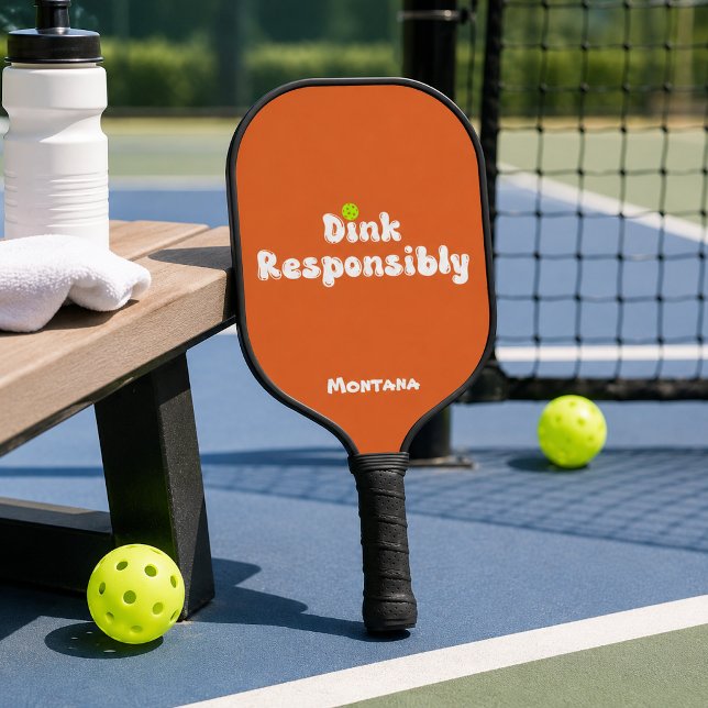 Dink Responsibly Name Orange Tourmaline Pickleball Paddle (Creator Uploaded)