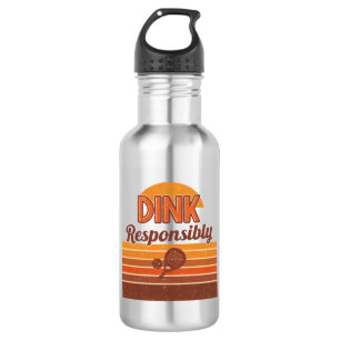 Dink Responsibly Pickleball Retro Stainless Steel Water Bottle