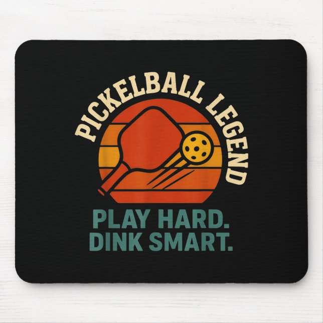 Dink responsibly retro pickleball funny vintage  mouse pad (Front)