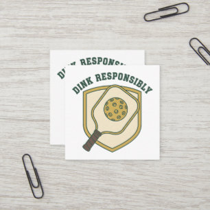 Dink Responsibly Square Business Card