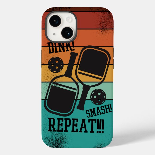 Dink Smash Repeat - Fun Pickleball Enthusiast Case-Mate iPhone Case (Back)