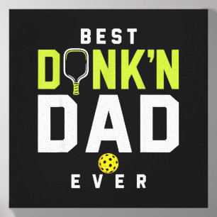 Dinkin Dad Ever Pickleball Humor Canvas Photo Tile