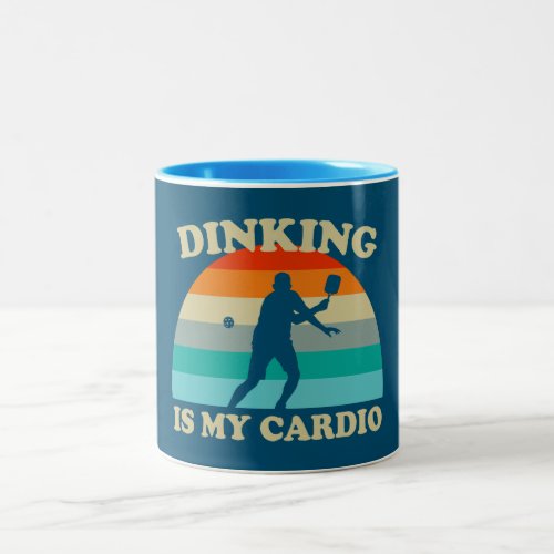 Dinking Is My Cardio Pickleball Two_Tone Coffee Mug