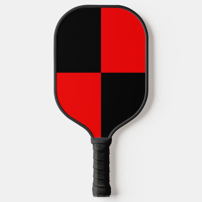 Dink'n Go Nuts Pickleball Red black checker  Pickleball Paddle (Front)