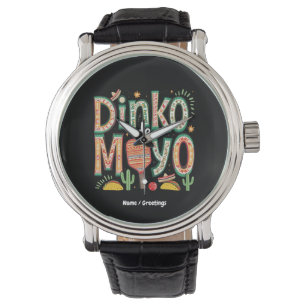 Dinko de Mayo Funny Cinco de Mayo Pickleball Pun  Watch