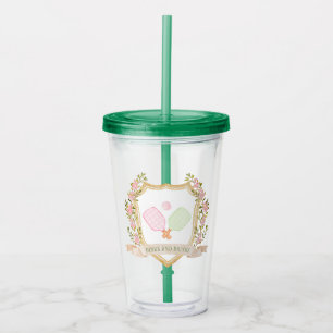 Dinks and Drinks Preppy Pickle Ball Acrylic Tumbler
