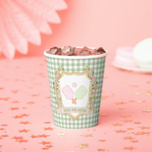 Dinks and Drinks Preppy Pickle Ball Paper Cups