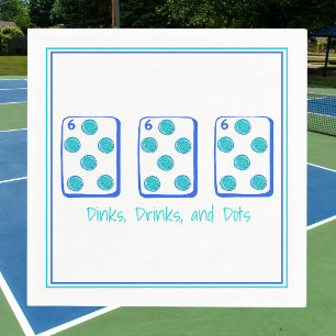 Dinks, Drinks & Dots / Pickleball Mahjong Pung Napkins