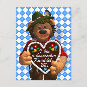 Dinky Bears Bavarian Cuddle Bear Postcard
