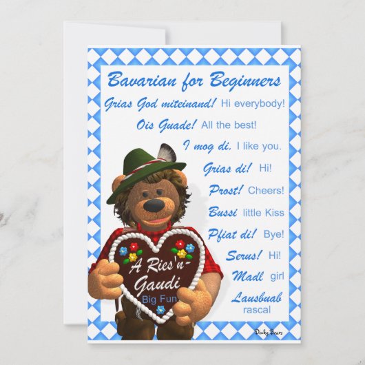 Dinky Bears Bavarian for Beginners (Front)