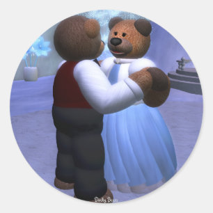 Dinky Bears Christmas Ball Classic Round Sticker
