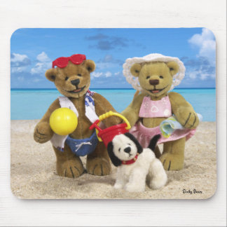 Dinky Bears Day at the Beach Mouse Pad