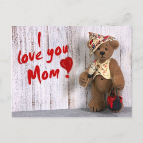 Dinky Bears I love you Mom Postcard