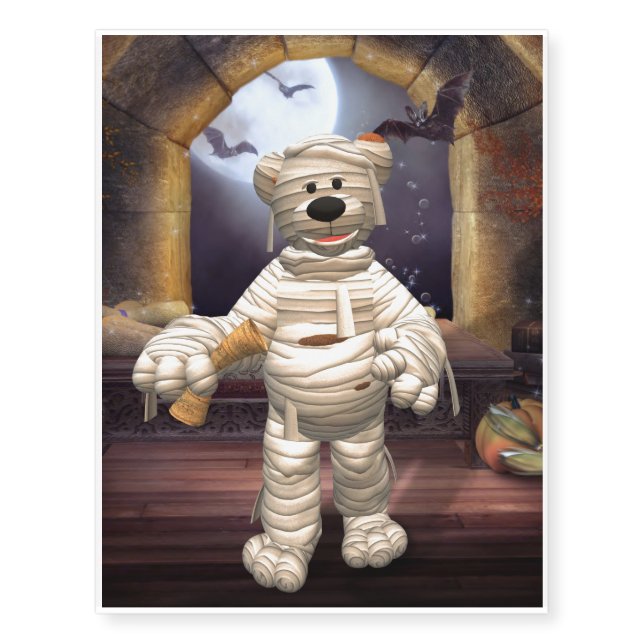 Dinky Bears: Little Mummy Temporary Tattoos (Front)