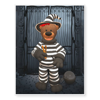 Dinky Bears: Little Prisoner Temporary Tattoos
