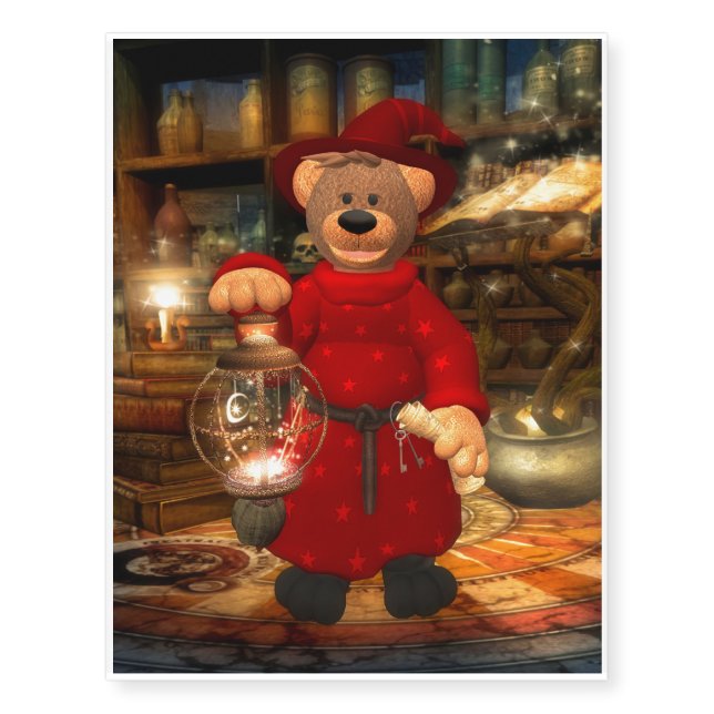 Dinky Bears: Little Wizard Temporary Tattoos (Front)