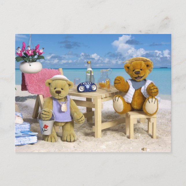 Dinky Bears on Holiday Postcard (Front)