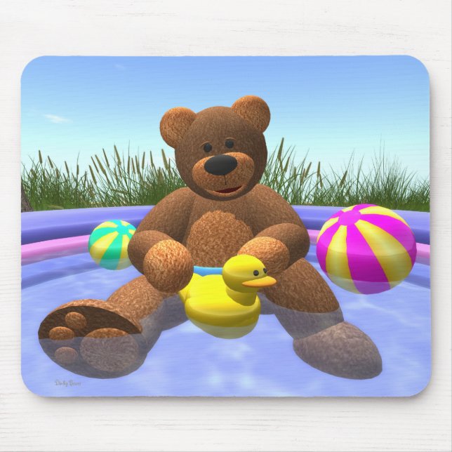 Dinky Bears: Pool Fun Mouse Pad (Front)