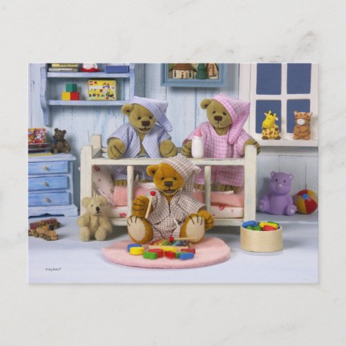 Dinky Bears Slumber Party Postcard